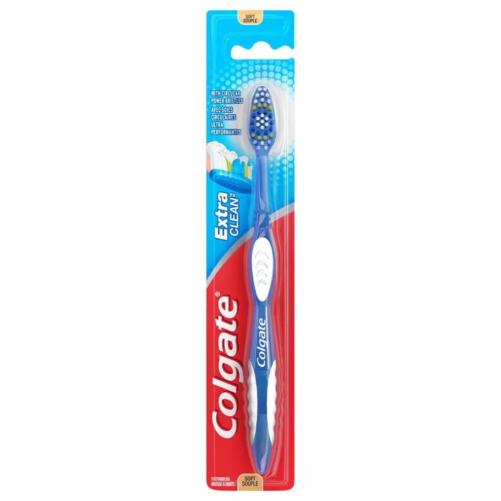 Colgate Extra Clean Toothbrush, Soft, Assorted Colors 1 Ea
