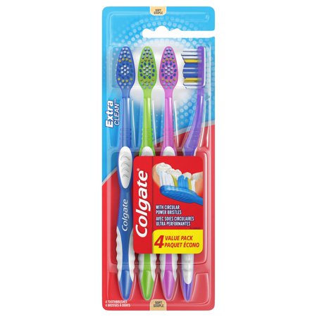 Colgate Extra Clean Toothbrush Value Pack Soft - 4 ct Packaging may vary