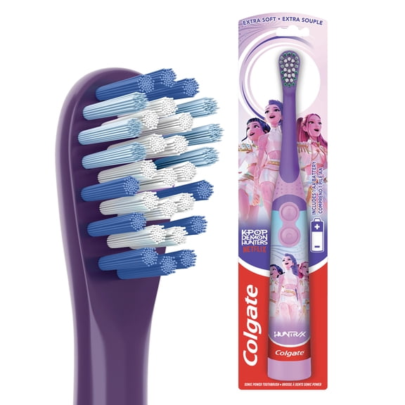 Colgate KPop Demon Hunters Kids Battery Toothbrush, Extra Soft, 1 Pack