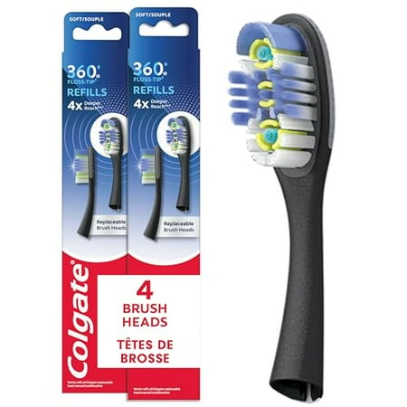 Colgate Keep Clean for Good Replacement Toothbrush Heads, Deep Clean, 4 Pack