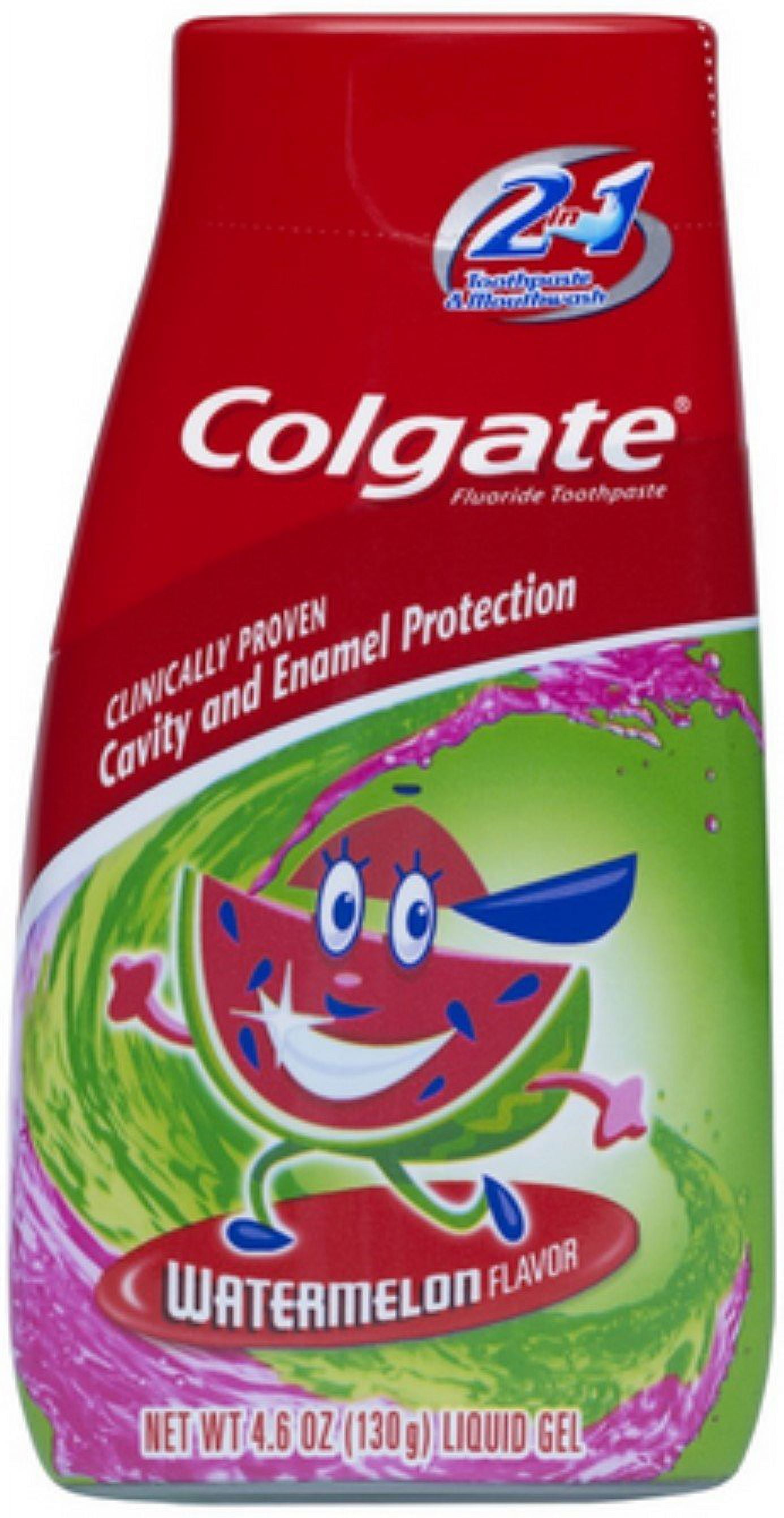 Colgate Kids 2-In-1 Toothpaste And Mouthwash Watermelon 4.60 Oz (Pack Of 5)