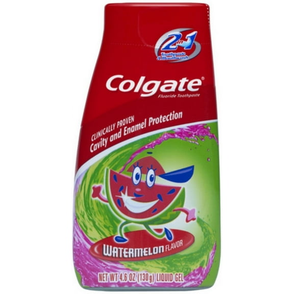 Colgate Kids 2-In-1 Toothpaste And Mouthwash Watermelon 4.60 Oz (Pack Of 5)