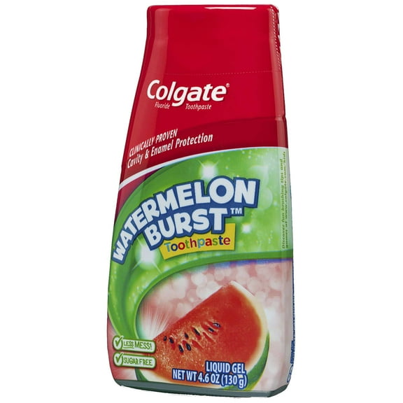 Colgate Kids 2 in 1 Watermelon Fluoride Toothpaste, 4.6 Ounce -- 12 per case.