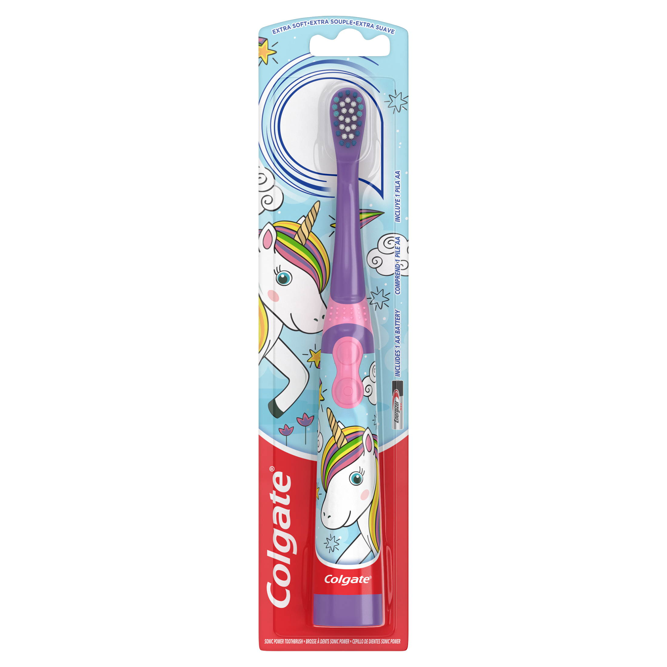 Colgate Kids Battery Full Head Toothbrush, Unicorn Toothbrush, for Children,1 Pack - image 1 of 9