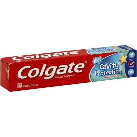 Colgate Kids Cavity Protection Fluoride Toothpaste, Bubble Fruit 2.70 oz (Pack of 6)