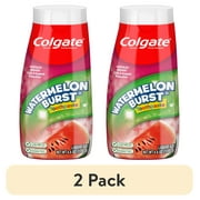 (2 pack) Colgate Kids Fluoride Toothpaste Pack, Watermelon Burst Kids Toothpaste Gel, 4.6 Oz Tube