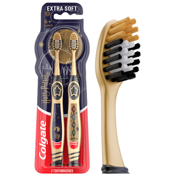 Colgate Harry Potter Manual Kids Toothbrush Pack, Extra Soft, 2 Pack