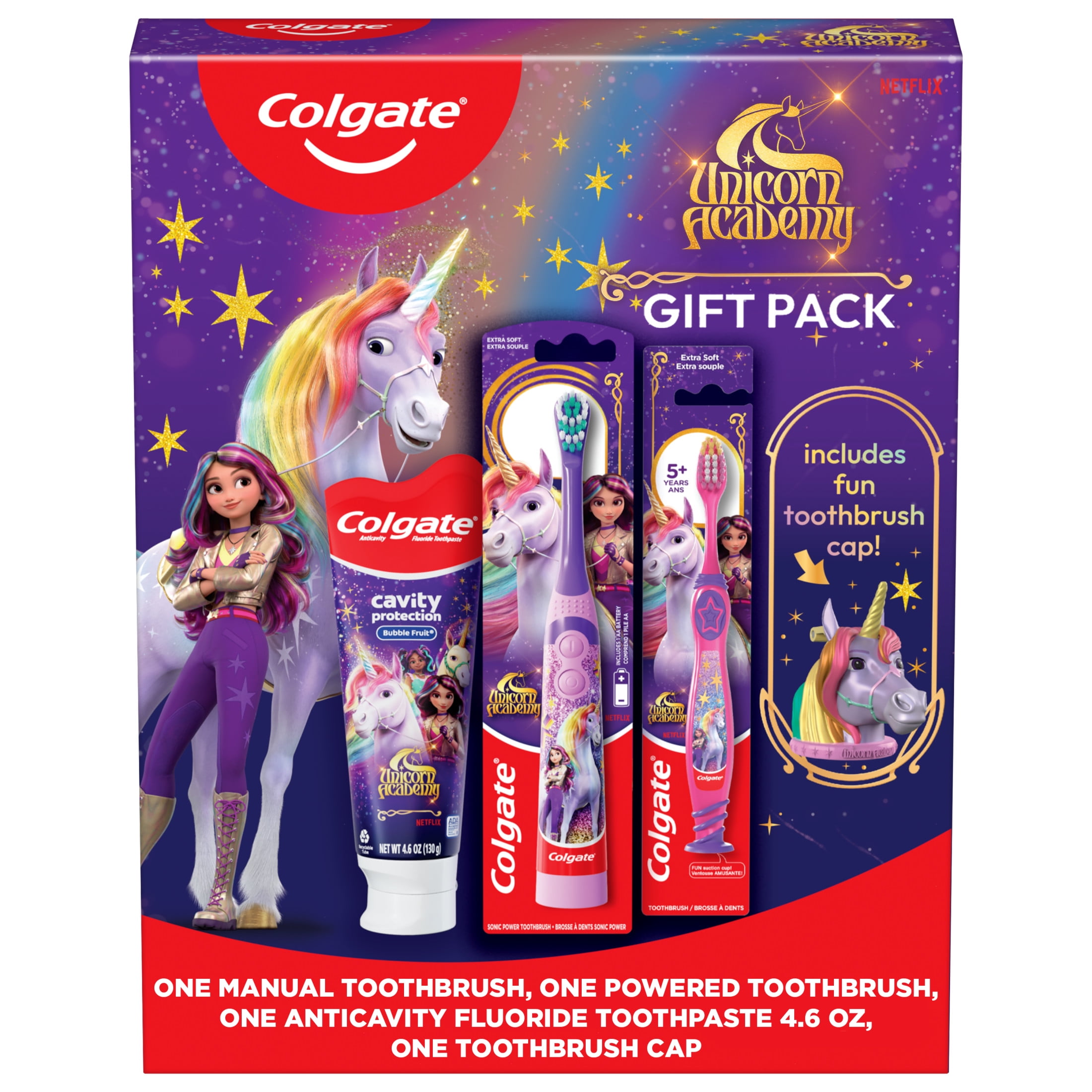 Colgate Unicorn Academy Kids Toothbrush and Kids Toothpaste Gift Pack