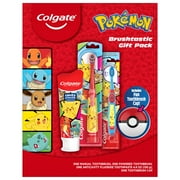 Colgate Kids Pokemon Gift Set, 1 Powered Toothbrush, 1 Manual Toothbrush, Toothpaste