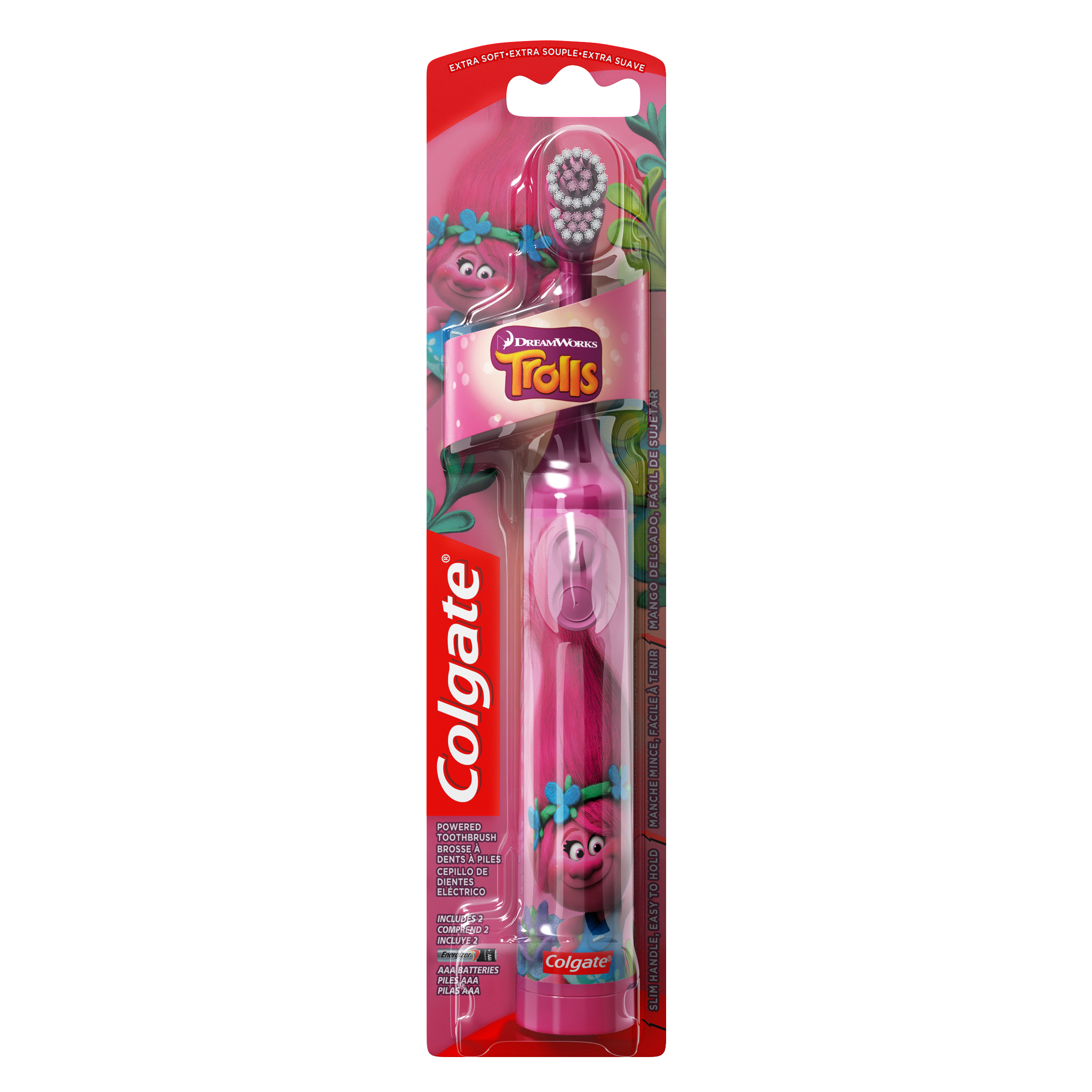 Colgate Kids Spinning Battery Powered Toothbrush, Trolls, Extra Soft, 1 Ct - image 1 of 2
