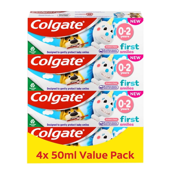 Colgate Kids Toothpaste 0-2 Years, 50ml, (Pack of 4)