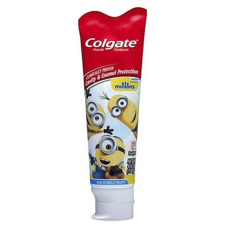 Colgate Kids Toothpaste Bubble Fruit, Minions, 4.6 oz, 2 Pack