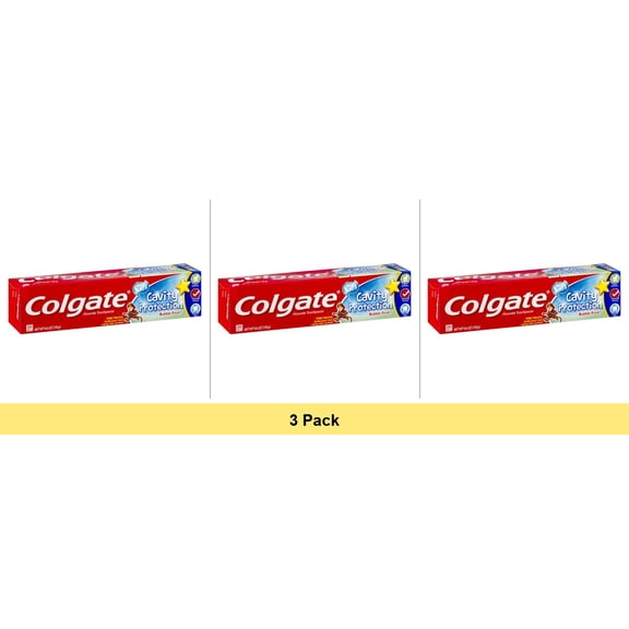 Colgate Kids Toothpaste Cavity Protection, Bubble Fruit, 4.6 oz - 3 Pack