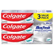Colgate Max Fresh Advanced Whitening Toothpaste; Clean Mint; 3 Pack; 6.3 oz Tubes