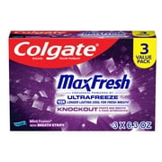 Colgate MaxFresh Knockout Mint Toothpaste, 3 Pack, 6.3 oz