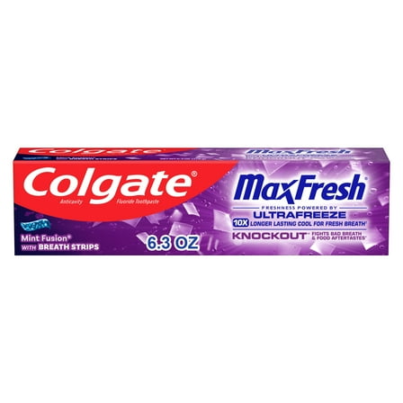 Colgate MaxFresh Knockout Mint Toothpaste, 3 Pack, 6.3 oz
