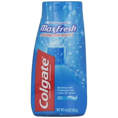 Colgate Max Fresh Liquid Toothpaste with Mini Breath Strips, Cool Mint, 4.6 oz