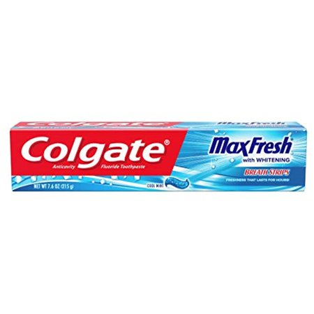 Colgate Max Fresh Toothpaste With Mini Breath Strips, Cool Mint (Exp:-08/01/2022)