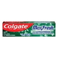 thumbnail image 1 of Colgate Max Fresh with Whitening Toothpaste with Mini Breath Strips, Clean Mint Toothpaste for Bad Breath, 6.3 Oz Tube, 1 of 13