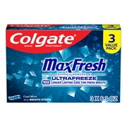 Colgate MaxFresh Cool Mint Toothpaste, 3 Pack, 6.3 oz