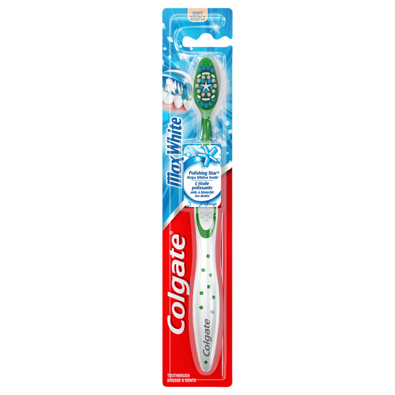 Colgate Max White Full Head Whitening Toothbrush, Soft