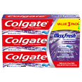 thumbnail image 1 of Colgate MaxFresh KnockOut Whitening Toothpaste with Mini Breath Strips, Mint Fusion, 6 Oz, 3 Ct, 1 of 11