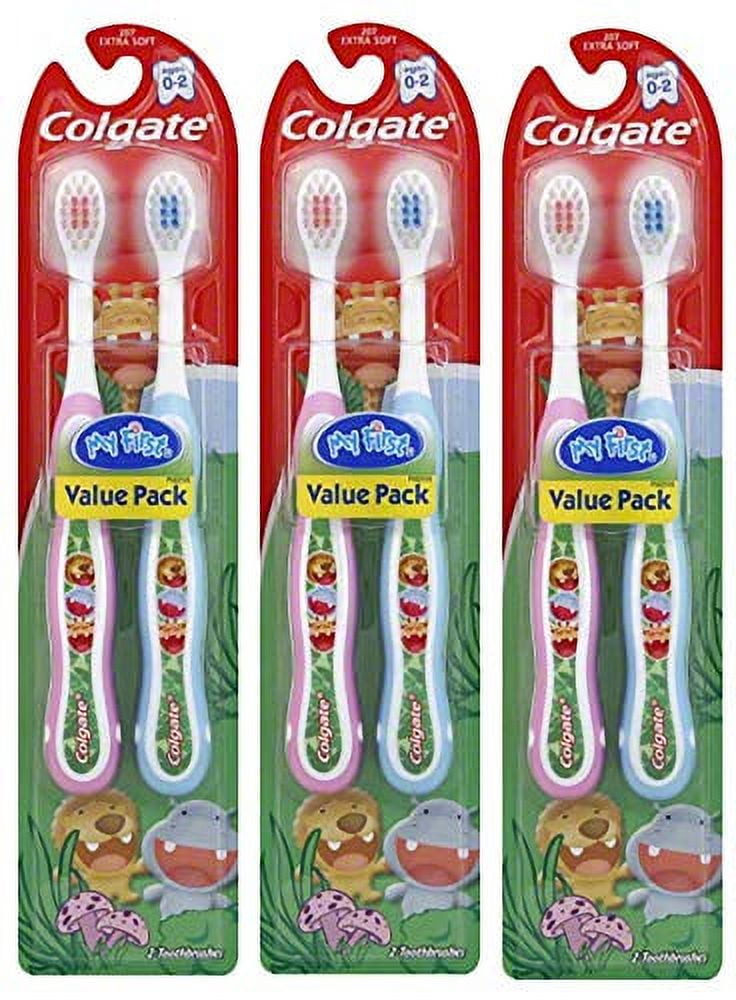 Colgate My First Baby and Toddler Toothbrush, Extra Soft Toothbrush, 6
