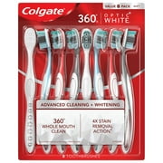 Colgate Optic White 360 Manual Toothbrush Soft 8 Pack