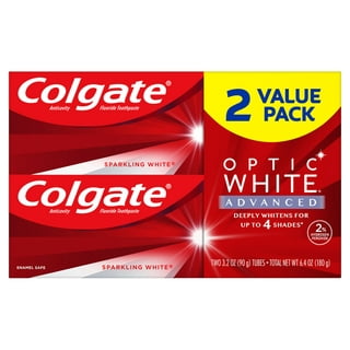Colgate Max White Optic Toothpaste, Whitening Toothpaste, Clinically Proven  to Remove up to 100 Percent Surface Stains* Toothpaste Multipack, 4 Pack