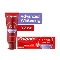 Colgate Optic White Advanced Hydrogen Peroxide Whitening Toothpaste, 3.2 oz Tube