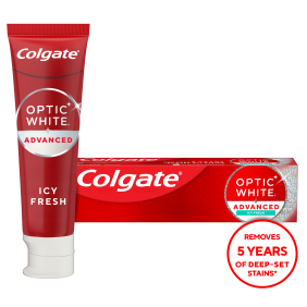 Colgate Optic White Advanced Icy Fresh Toothpaste with 2% Hydrogen Peroxide, 4.5 oz - 2 Pack