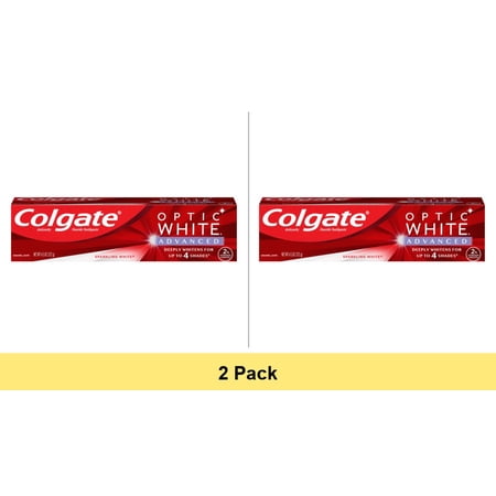 Colgate Optic White Advanced Sparkling White Toothpaste with 2% Hydrogen Peroxide, Mint, 4.5 OZ - 2 Pack