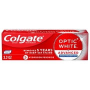 Colgate Optic White Advanced Stain Prevention Toothpaste with 2% Hydrogen Peroxide, Mint, 3.2 OZ