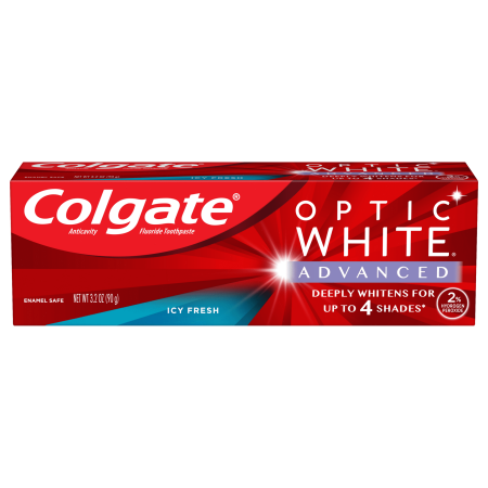 Colgate Optic White Advanced Teeth Whitening Toothpaste; Icy Fresh; 3.2 oz