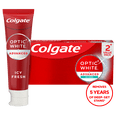 thumbnail image 1 of Colgate Optic White Advanced Icy Fresh Toothpaste with 2% Hydrogen Peroxide, Mint, 2 Pack, 4.5 OZ, 1 of 17