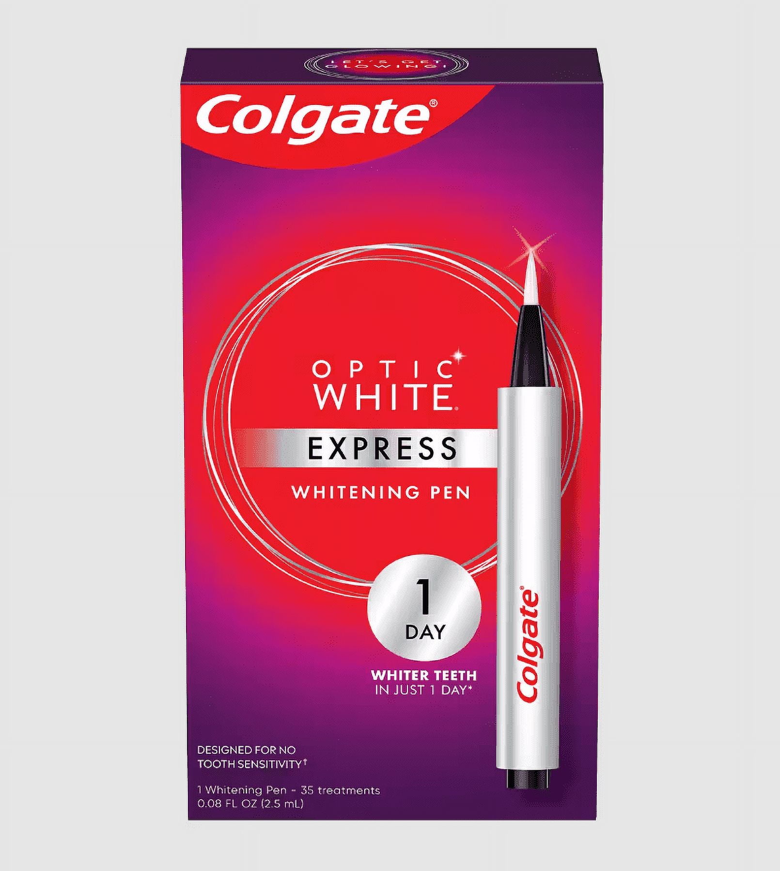Colgate Optic White EXPRESS Teeth Whitening Pen No Tooth Sensitivity *EN