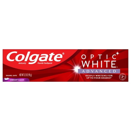 Colgate Optic White Hydrogen Peroxide Toothpaste, Oxygenating White, 3.2oz