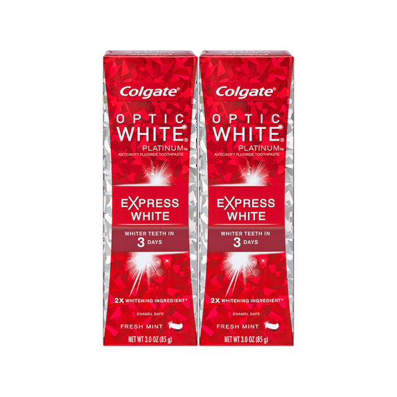 Colgate Optic White Platinum Express White Whitening Toothpaste - 3 ounce (2 pack)