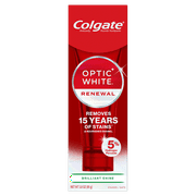 Colgate Optic White Renewal Teeth Whitening Mint Toothpaste, Brilliant Shine, 3.0 Oz