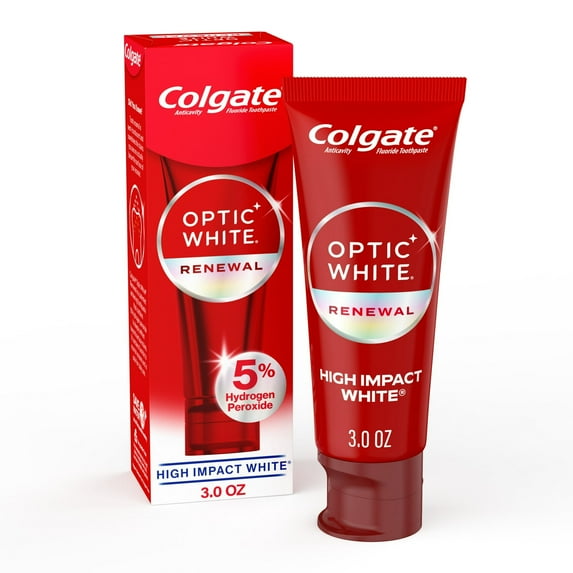Colgate Optic White Renewal Teeth Whitening Toothpaste, 3 oz, 6 Pack