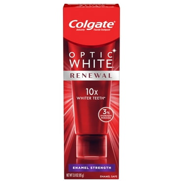 Colgate Optic White Renewal Toothpaste, Teeth Whitening Toothpaste, Enamel Strength, 3 Oz Tube