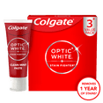 thumbnail image 1 of Colgate Optic White Stain Fighter Clean Mint Paste Teeth Whitening Anticavity Toothpaste, 3 Pack, 3.8 oz, 1 of 8