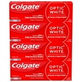 thumbnail image 1 of Colgate Optic White Stain Fighter Teeth Whitening Toothpaste, Anticavity Fluoride Toothpaste for Whitening Teeth, Helps Remove Daily Surface Stains, Clean Mint Paste, 4 Pack, 4.2 oz, 1 of 3