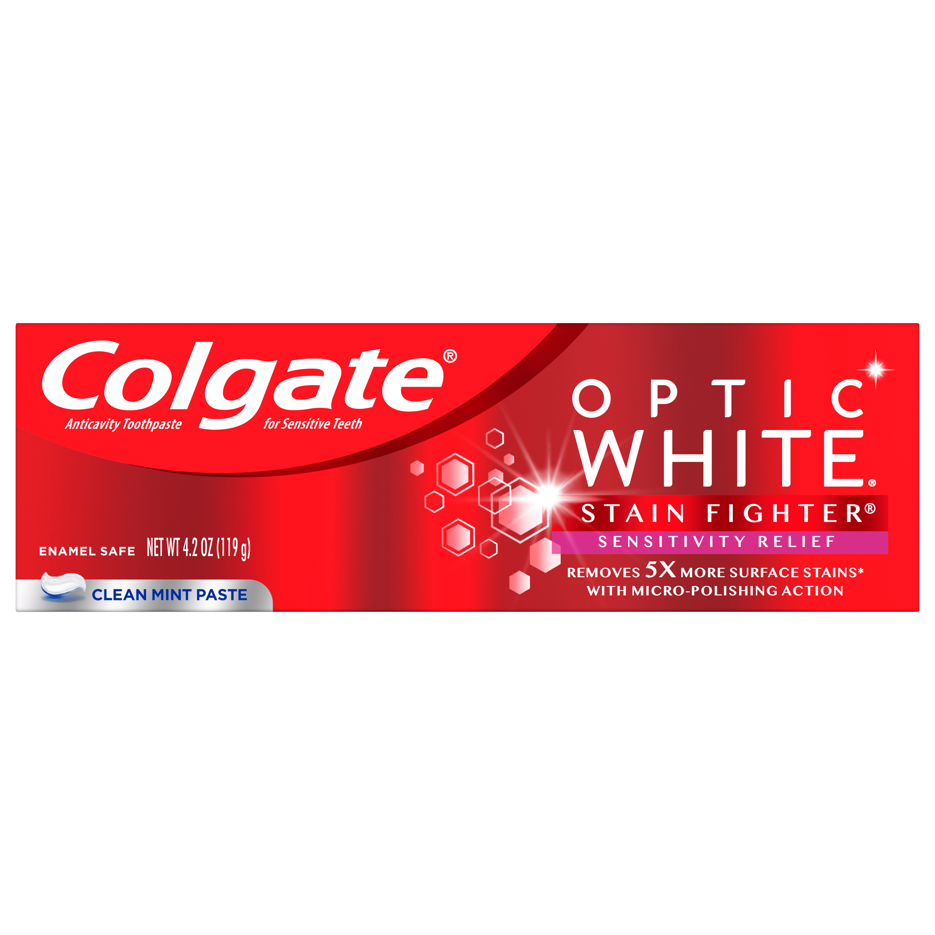 Colgate Optic White Stain Fighter Whitening Toothpaste with Sensitivity