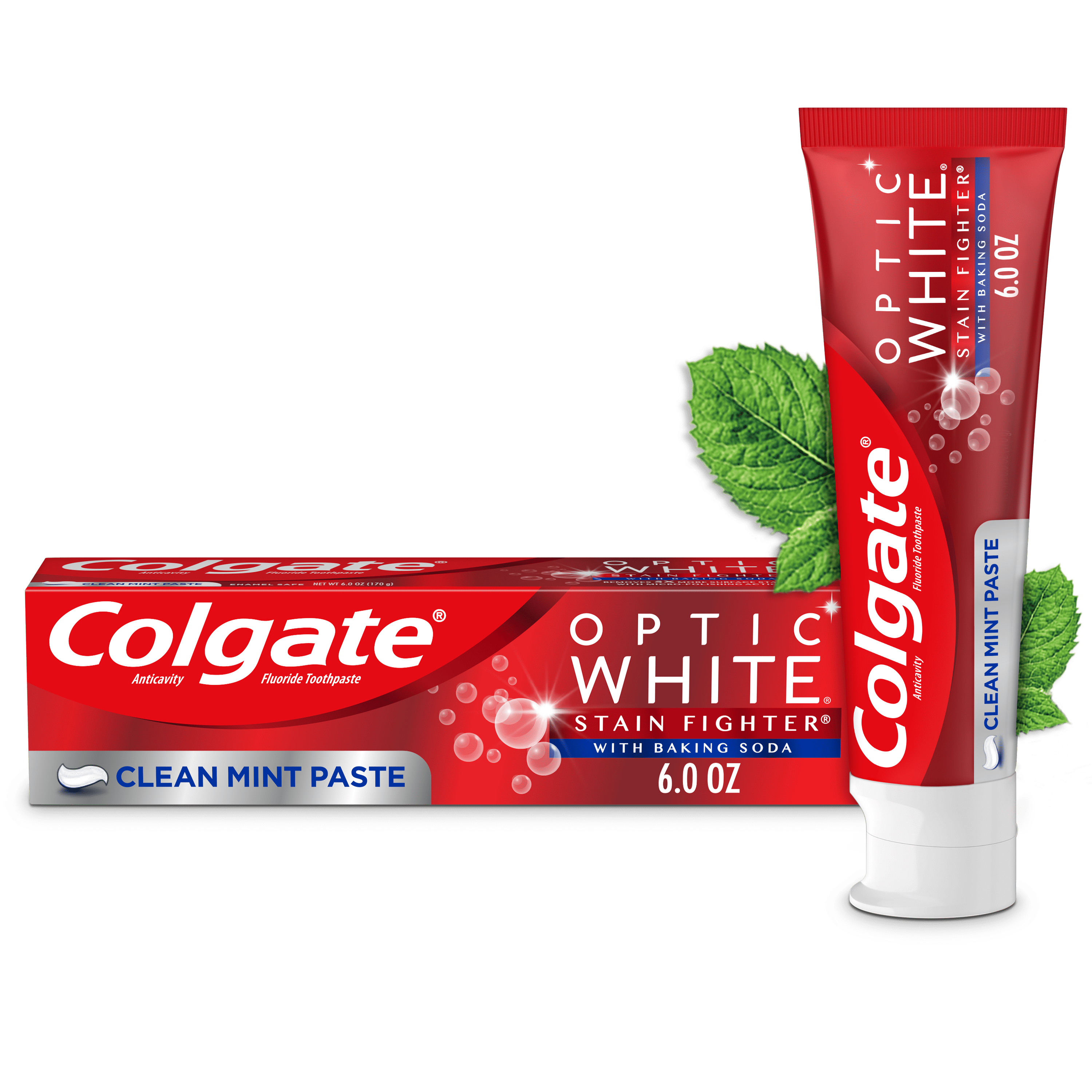 Colgate Optic White Stain Fighter with Baking Soda Whitening Toothpaste