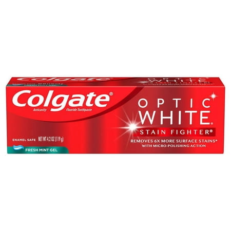 Colgate Optic White Toothpaste Fresh Gel 4.2 Oz (Pack of 3)