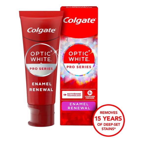 Colgate Optic White Pro Series Enamel Renewal Toothpaste with Teeth Whitening, Mint, 3.0 OZ