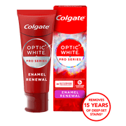 Colgate Optic White Pro Series Enamel Renewal Toothpaste with Teeth Whitening, Mint, 3.0 oz