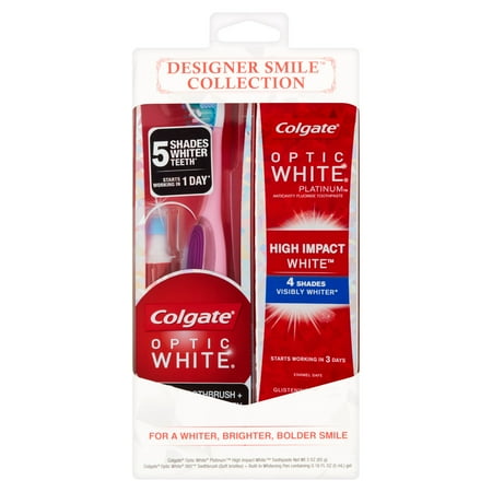 Colgate Optic White Toothpaste and Whitening Pen 2-in-1 Whitening Kit