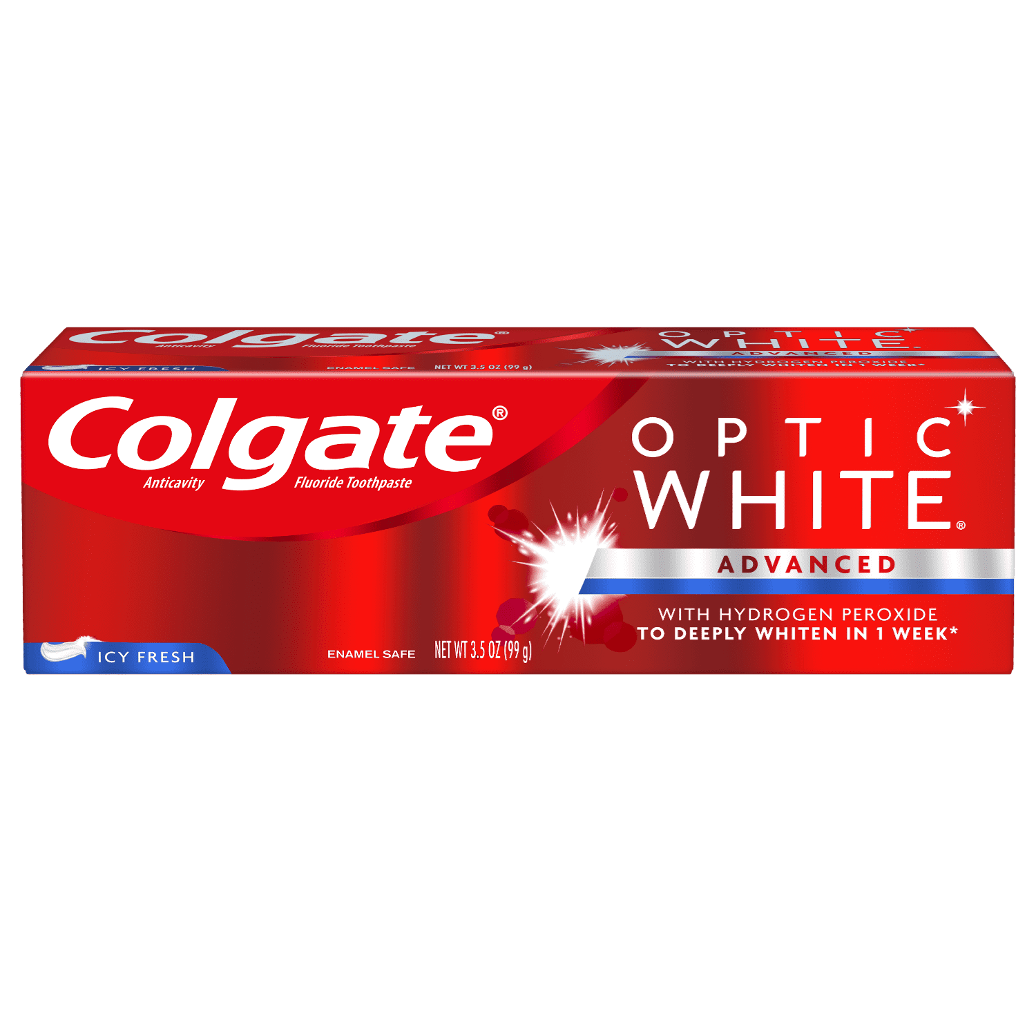 Colgate Optic White Whitening Toothpaste, Icy Fresh - 3.5 ounce
